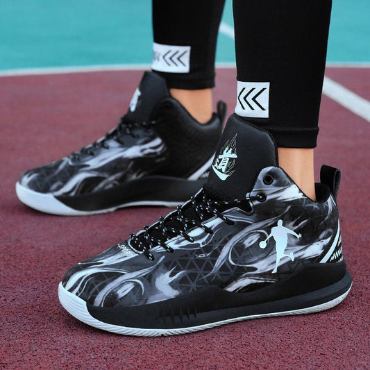 Casual Shoes Fashion Men Air Cushion Sneakers  High To Help 3D Sports Basketball Shoes