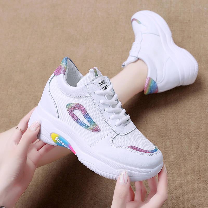 Women Shoes White Sneakers Women Vulcanize Shoes Platform Chunky Sneakers Casual Dad Shoes Basket