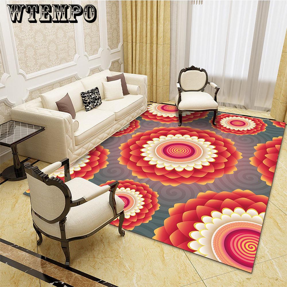 Bedroom carpet home European mats garden wind 3D carpet living room carpet coffee table mat