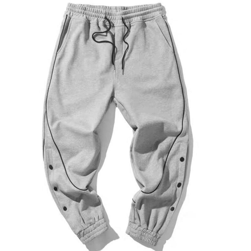 Sweatpants Men's Tide Brand Fashion Knitted Breasted Loose Solid Color Casual Men's Sweatpants