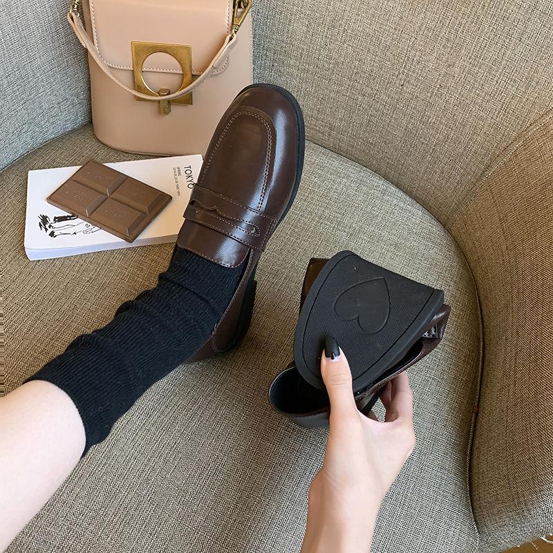 Small Leather Shoes Women's British Style Spring Autumn All-match Women's Shoes Retro Loafers Flat Shoes
