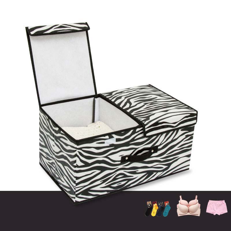 Cloth Storage Box Double Cover Storage Box Foldable Underwear Socks Book Storage Box