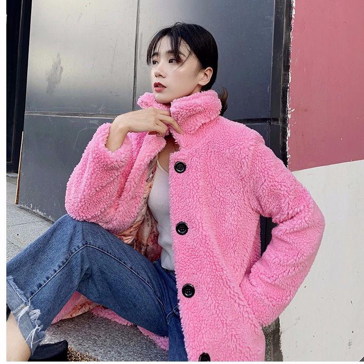 Trend Large size Fur coat Winter Woman's Cotton Wool Coat Winter Cold warm Long sleeve fur jacket