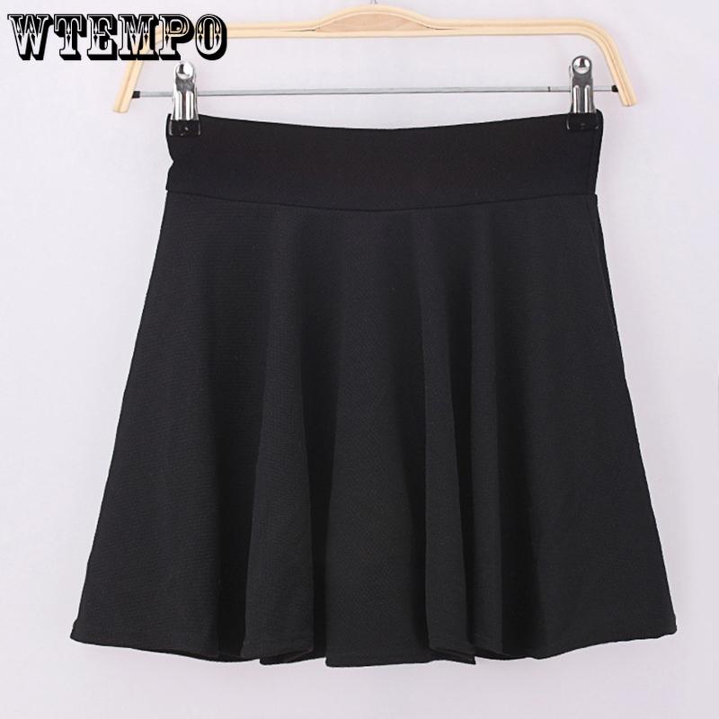 Spring Summer Women's Short Pettiskirt Anti-empt Puffy Oversized Elastic Waist Good Elasticity Pleated A-line Skirt