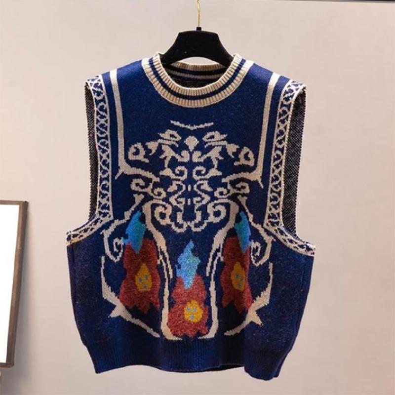 Women Wear Vests In Spring and Autumn Knitted Vest Vest Korean Style Sweater