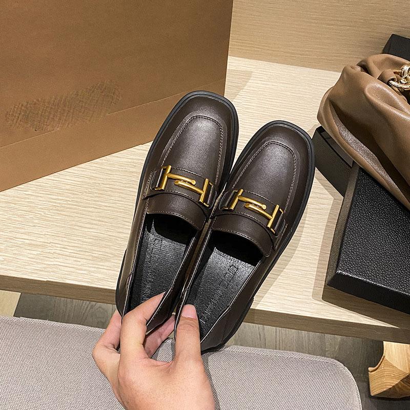 Summer Lady Style Flat Leather Boots Single Shoes Women Soft Leather Peas Shoes Women Lazy Shoes Casual Shoes