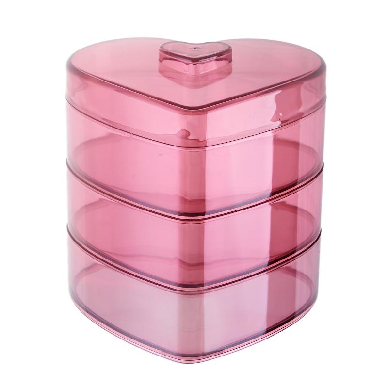 Transparent Stackable Nut Plate Dried Fruit Tray with Lid Living Room Snack Box Candy Storage Box Household Plastic