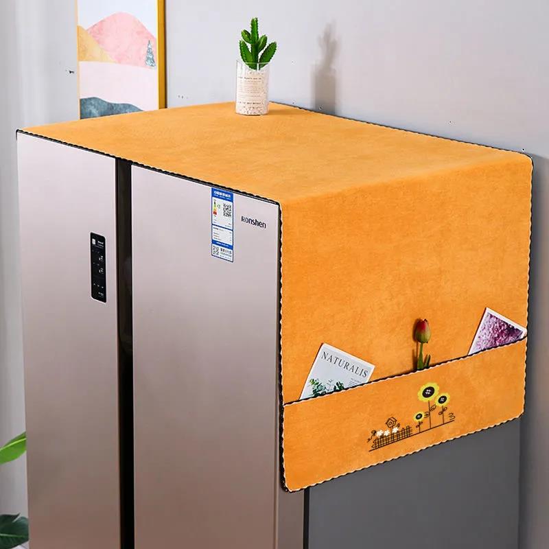 Refrigerator Dust Cloth Cover Non-slip Refrigerator Hanging Bag Storage Washing Machine General