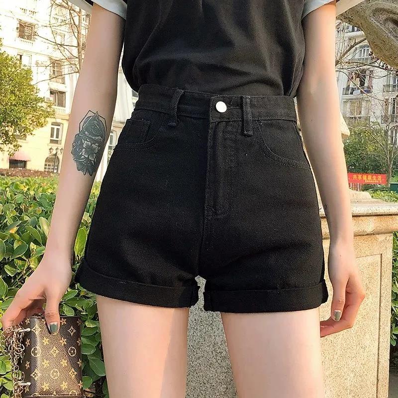 Large Size Denim Running Shorts Summer Fashion Sport Loose Women Shorts