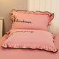 Letter Embroidery Pillowcases A Pair of Pillowcases Large 48x74cm Student Dormitory Single Double Bed Supplies