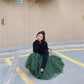 Women Veil Pettiskirt Tutu Skirt Plus Size Summer Ruffled Elastic Waist Sandy Beach Vacation Daily