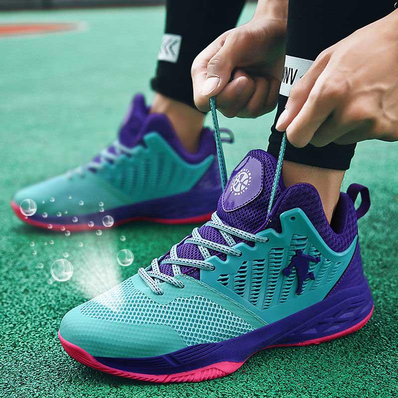 36-45 Men Mesh Sneakers Wear-resistant Basketball Shoes Deodorant Comfortable High-top Running Shoes