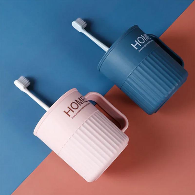 Toothbrush Cup Household Simple Mouthwash Tooth Tank Couple Toothbrush Tooth Bucket Wash Cup Toilet Tooth Set Ins Wind Cup