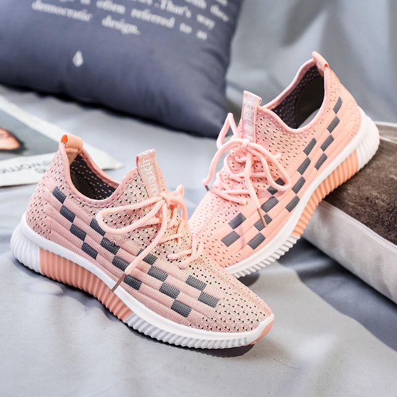 Coconut Shoes Female Angel Reflective Flying Woven Shoes Men's Breathable Casual Sports Shoes Men