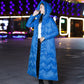 Winter White Goose Down Jacket Women's Lengthened Over-knee Loose and Comfortable Warm Disc Button Coat