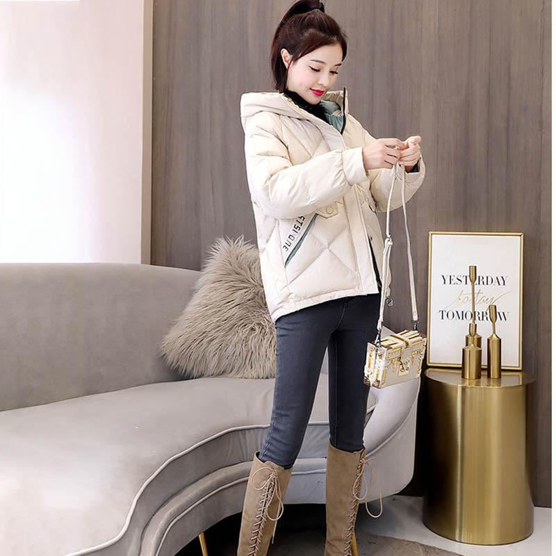Cotton-padded Jacket Women's Winter Loose Hooded Regular Print Cotton-padded Jacket Women's Jacket