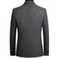 Winter Wool Jacket Men's Wool Coat Casual Slim Collar Wool Coat Men's Long Cotton Collar Trench Coat