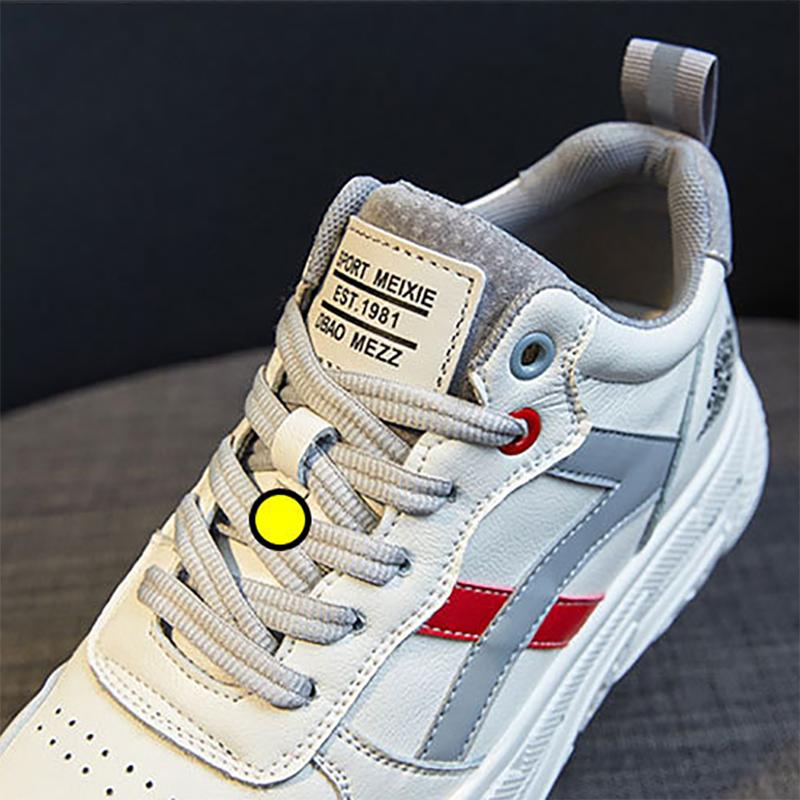 Spring Autumn Leather White Shoes Sports Shoes Casual Shoes College Style All-match Platform Shoes Women