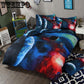Polyester 3D Galaxy Star Starry Sky Universe Bed Sheet Set Bedclothes Duvet Cover Bedding Set
