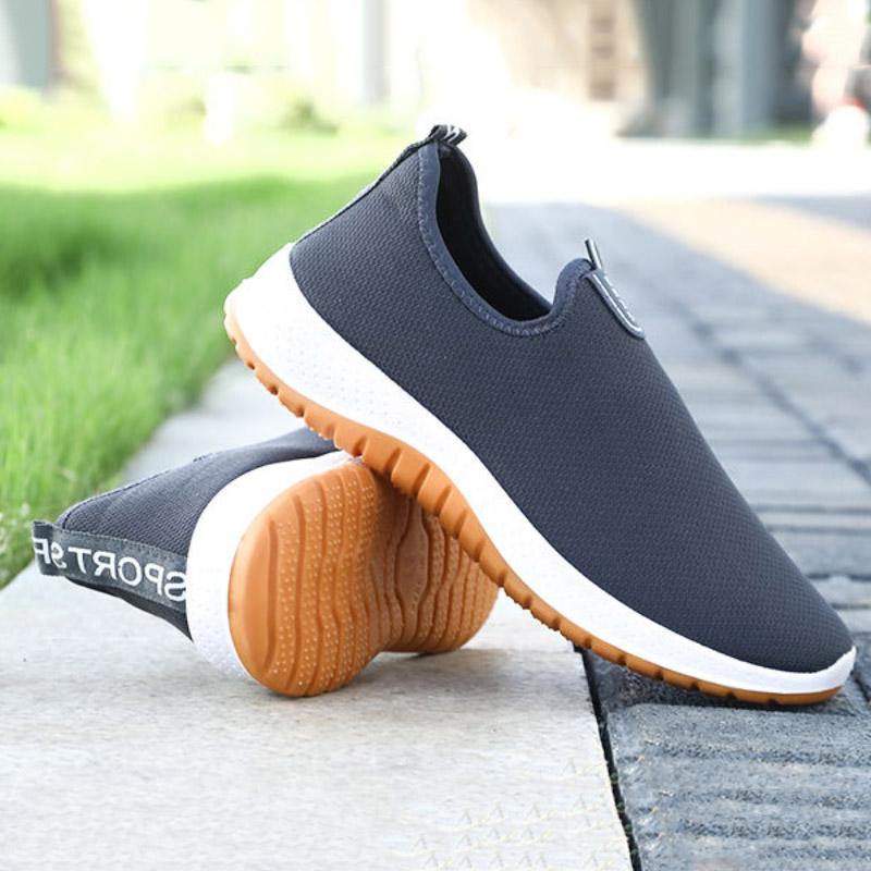 Spring Summer Tendon Bottom Cloth Shoes Men Non-slip Wear-resistant Casual Shoes Breathable Driving Wild Lazy Shoes