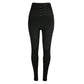 Women's High Waist Button Casual Pants Black Skinny Leggings Pencil Pants Thin Fitness Jogging Wear Yoga Pants