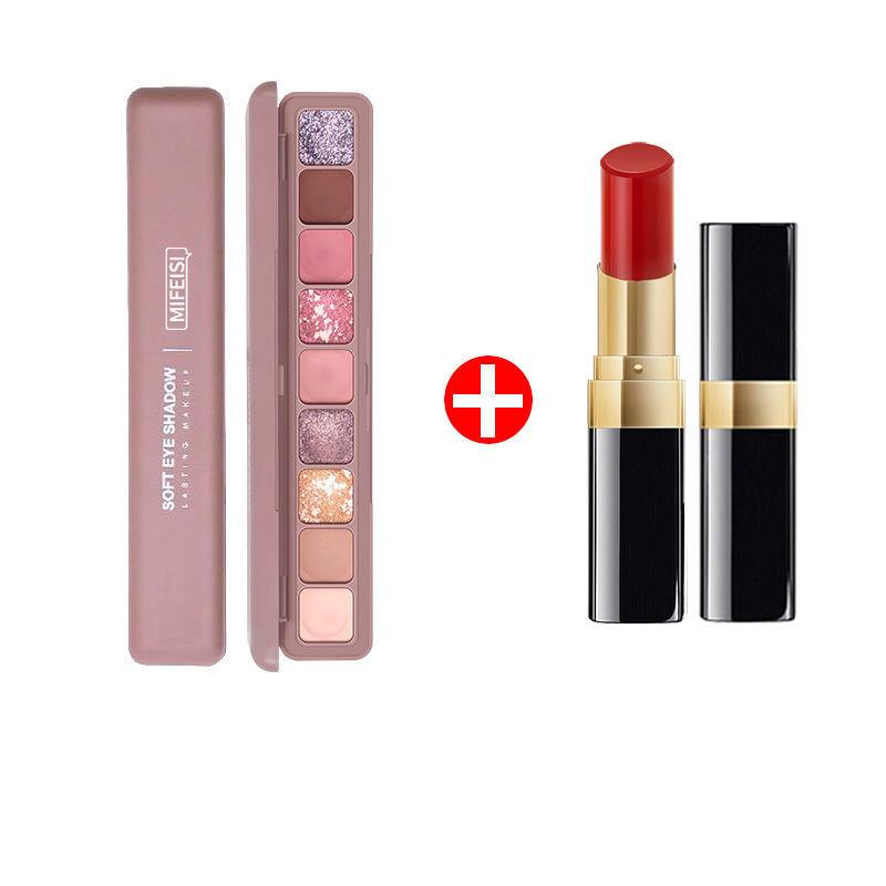 Portable Compact Waterproof and Anti Sweat Eye Shadow and Mascara Eyeliner Lipstick Suit