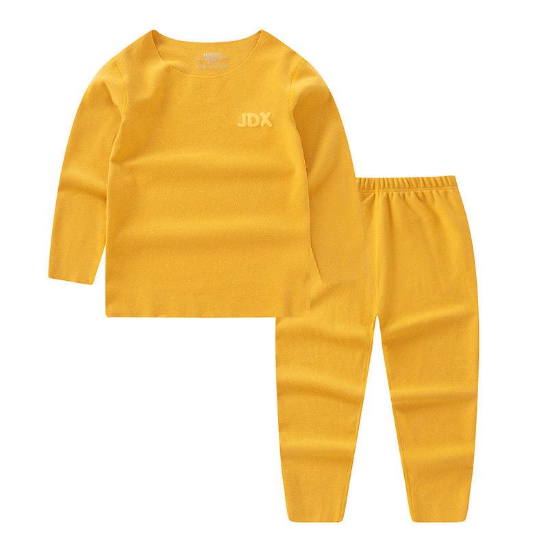 Children's Underwear Set Seamless Self-heating Autumn Clothes Long Pants Suit Baby Thermal Underwear Autumn and Winter Home Service