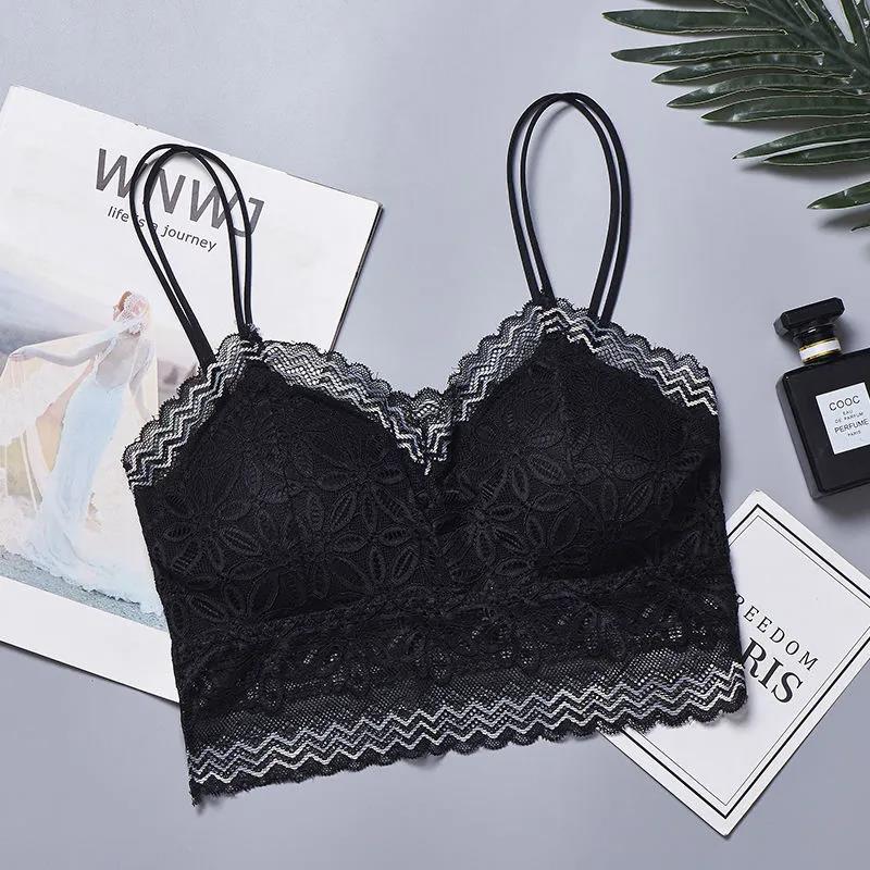 Thin Fashion Sexy Skin-friendly Lace Beauty Back Tube Top Anti-glare Bottoming Camisole Wrap Chest Women's Underwear Bra