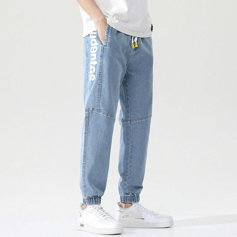 Spring and Summer Men's Straight Black Jeans All-match Trend Pants Stretch Trousers