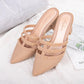 Summer Lazy Casual Fashion Thick Heel Sandals and Slippers Female Pointed Toe Korean Style Slope Heel Casual Shoes