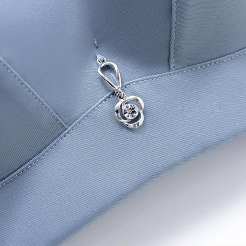 Ladies Large Size Stereotyped Sexy Thin Breathable Bra Without Steel Ring Gathered Chest Lift Adjustable Anti-sagging Bra