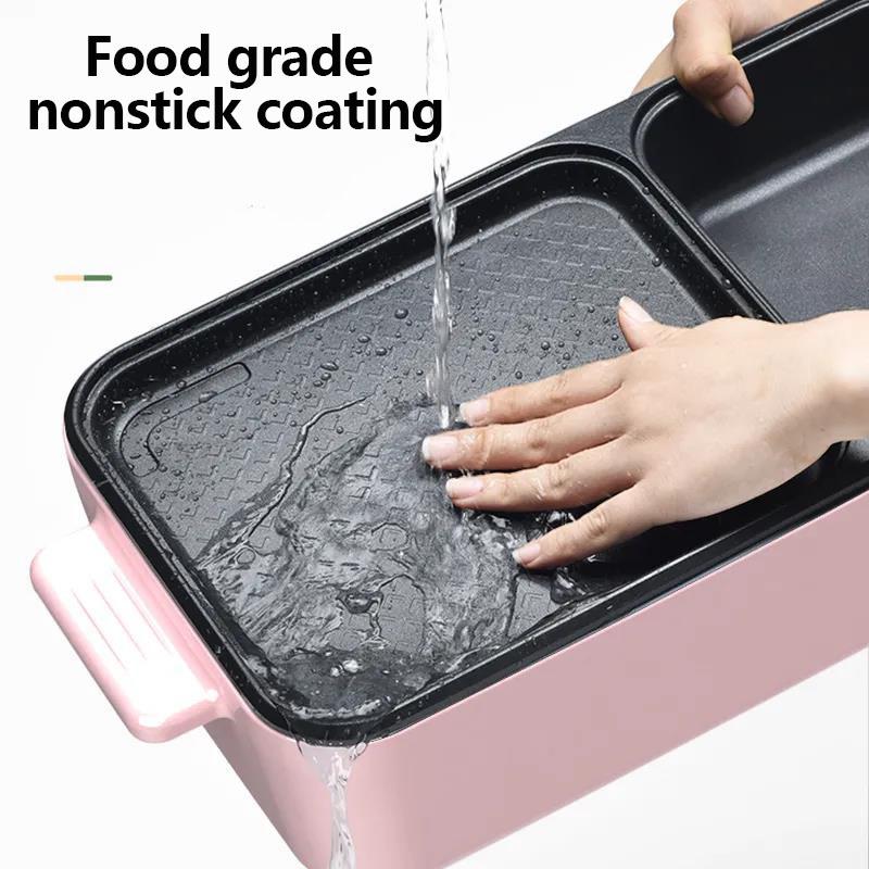 1360W 5 Person Multi-purpose Grill Pan Smokeless Fried Steak Pan Heat Pot BBC Machine Nonstick Pot for Family