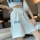 Wide-leg Pants Women's Summer Loose Fashion Large Size Casual Five-point Mid-tube Shorts Sweatpants Trendy