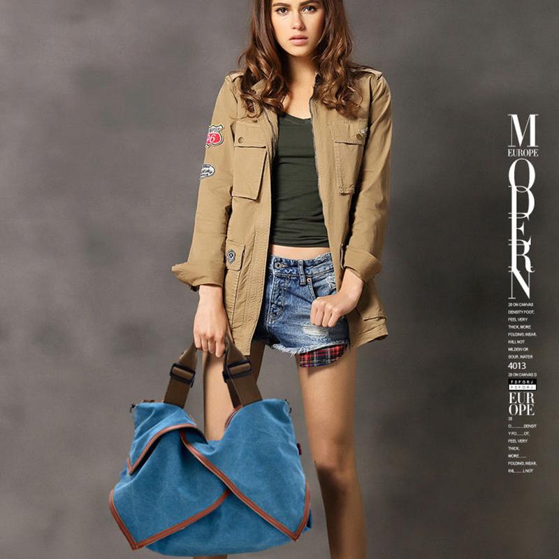 Women Large Capacity Canvas Bags Travel Casual Large Daily Shoulder Tote Shopper Handbag Simple Hobo Bags