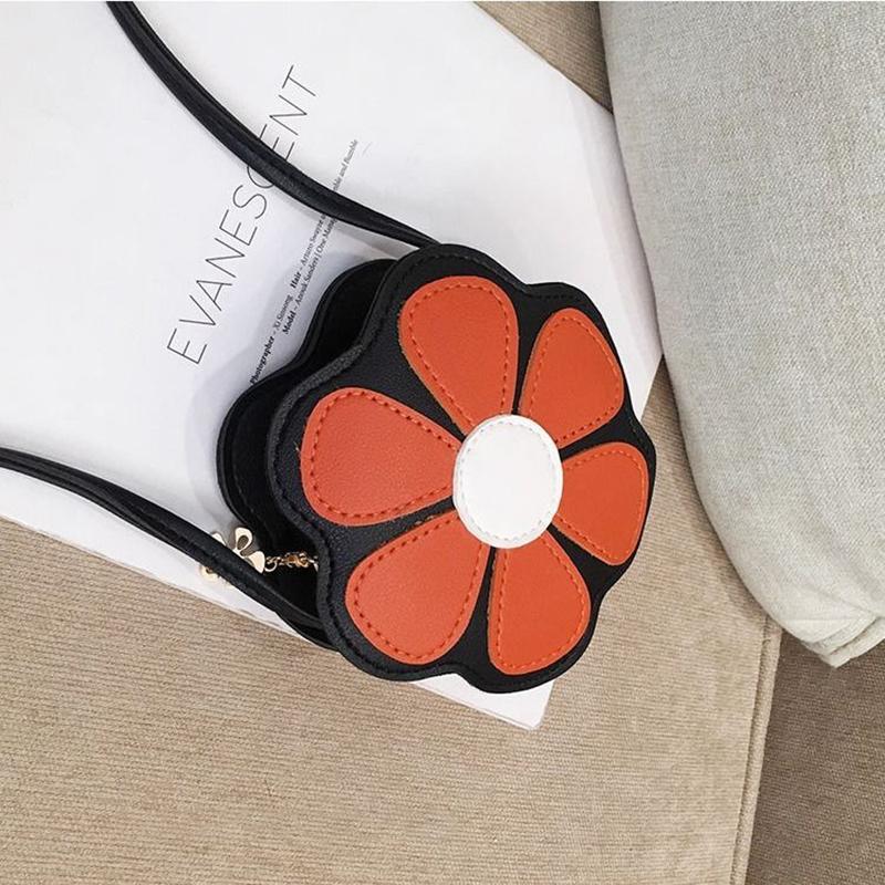 Children's Flower Bag Cute Princess Bag Bucket Bag Crossbody Bags Cute Small Mini PU Bag Girl Student Outing Trip