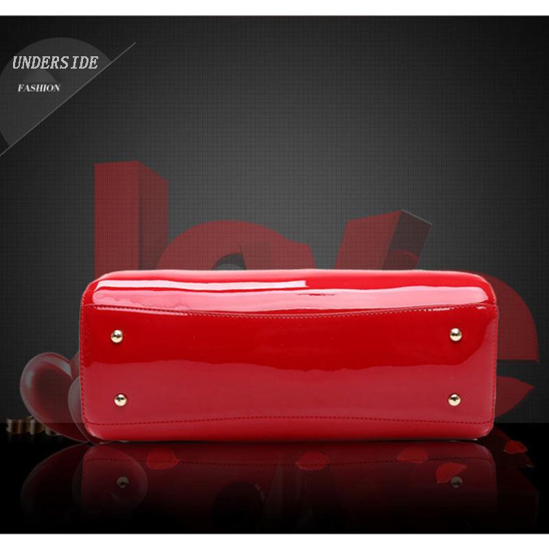 Ladies Shiny Leather Bag Handbag Fashion Shoulder Bag Diagonal Women's Bag Wedding Bag