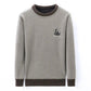 Sweater Men's Round Neck Plus Velvet Loose Top Winter Fashion Knitted Bottoming Shirt Boutique Warm Top Men