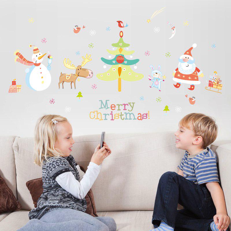 [Wall sticker ]Merry Christmas Festival Wall Stickers For Kids Rooms Bedroom Living Room Window Wall
