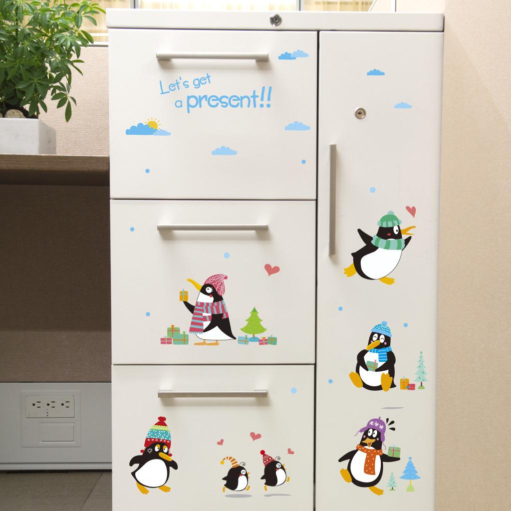 Cartoon decoration wall stickers Kindergarten classroom layout happy penguin wall stickers