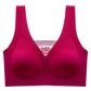 Latex Seamless Underwear Gathers Anti-sagging Breasts Top Support Sexy No Steel Ring Bra Lace Shockproof Comfortable Sports Bra