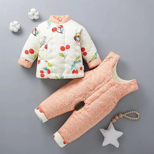Newborns Handmade Thickened Children's Cotton Clothes Baby Trousers Cotton Warm Winter Clothe Quilted Jackets Children's Winter Clothes