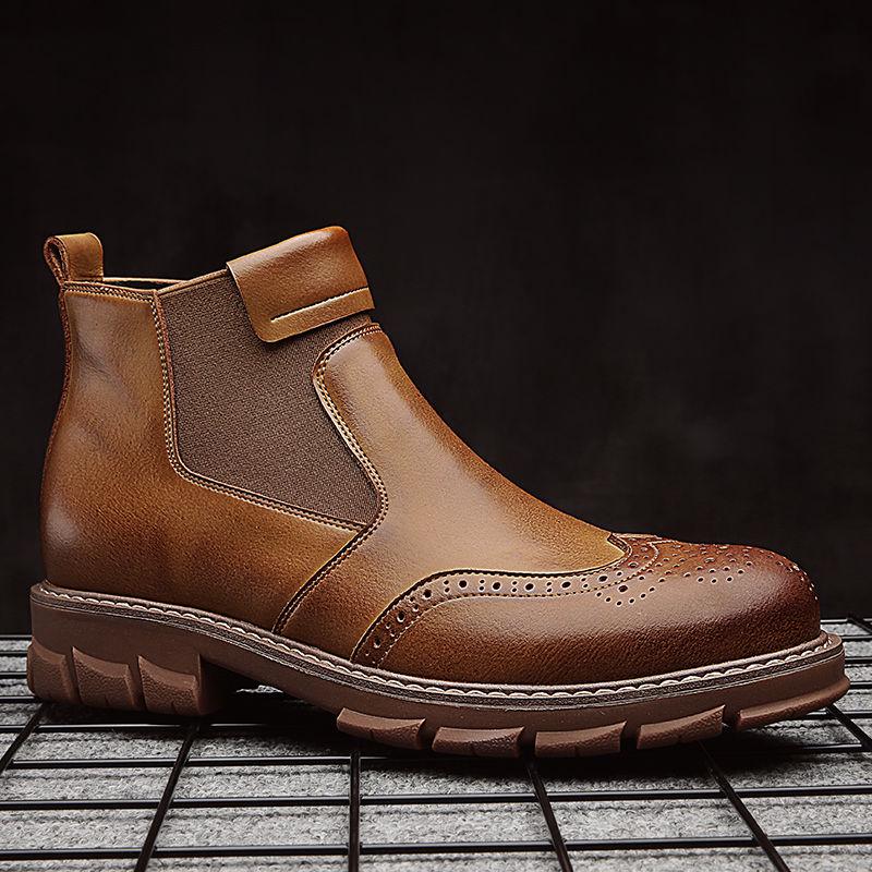 Chelsea Boots Men's Martin Boots Men's Leather Shoes Martin Boots Autumn and Winter Snow Boots