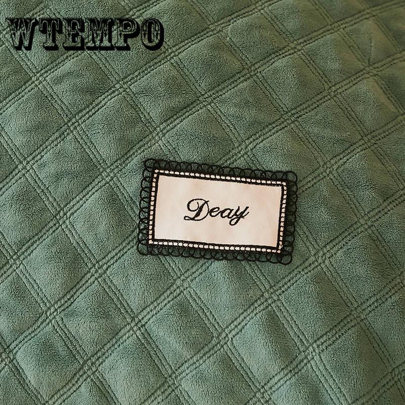 WTEMPO Velvet Bedding Sets Winter Warm Comforters Cover Luxury Solid Quilt Cover Christmas Bedding