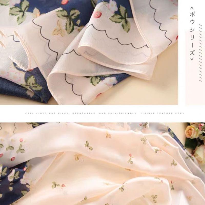 Printed Gauze Scarf Thin Versatile Warm Scarf Female Sunscreen Beach Towel Shawl Oversized Simple Temperament Silk Scarf Female