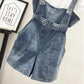 Small Fresh and Age-reducing Denim Overalls Spring and Summer Small One-piece Suspenders Short Jeans Women