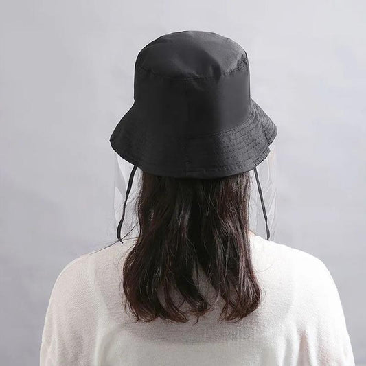 Anti-dropping Fisherman's Hat Protective Cap Anti-oil Fume and Dust-proof Full Protective Cover Sunscreen Isolation Face-covering Hat