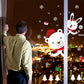 Christmas Wall Sticker Shopping Mall Shop Decoration Window Glass Door Sticker Rabbit Bear Snowflake