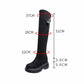 Over-the-knee Boots Women's New Style Plus Velvet Thick-soled High-heeled 5cm Stretch Boots Inner Heightening Long Barrel Knight Boots