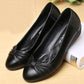 Office Shoes Women Wedges Heels Patent Leather Black Shoes Work Ladies Shoes Fashion Designer Elegant Slip on Zapatos