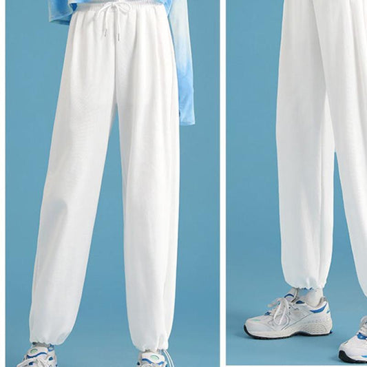 Casual Sports Pants Female Students Korean Style Loose Thin Section Spring and Summer Small Wild Wide-legged Long Pants Tide